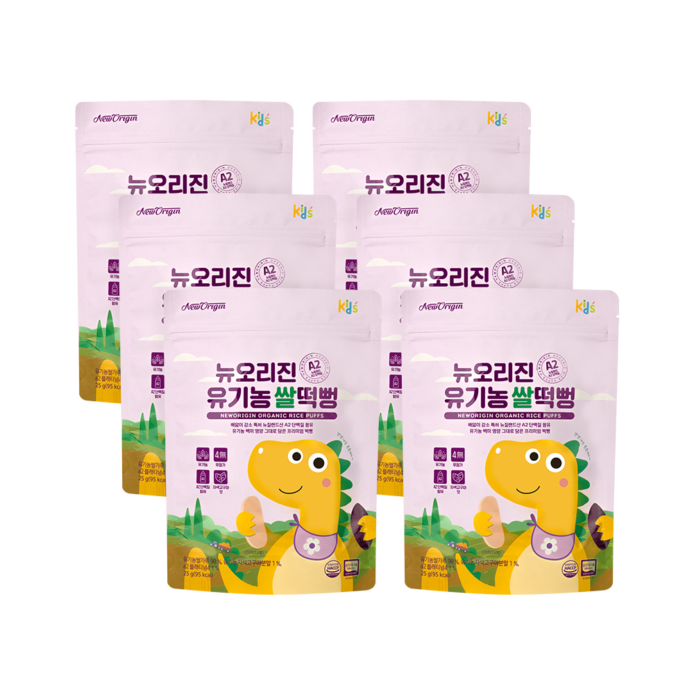 [뉴오리진] 유기농 A2쌀떡뻥 25g 고구마 x 6봉